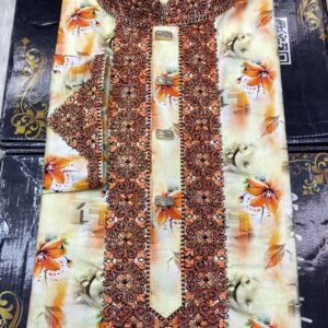 কালার প্রিন্ট এমব্রয়ডারি পাঞ্জাবি – কোড:RS-200