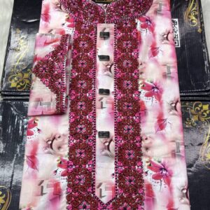কালার প্রিন্ট এমব্রয়ডারি পাঞ্জাবি – কোড LM-200
