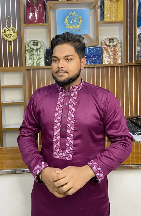 কালার স্যানেল পাঞ্জাবি – কোড: LM-1104 - Image 3