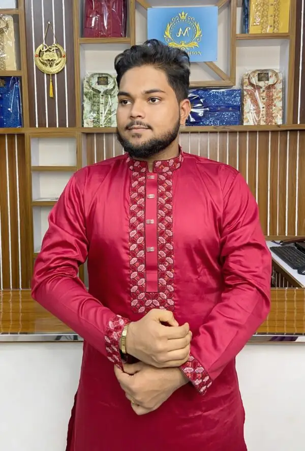 কালার স্যানেল পাঞ্জাবি – কোড: LM-1104 - Image 5